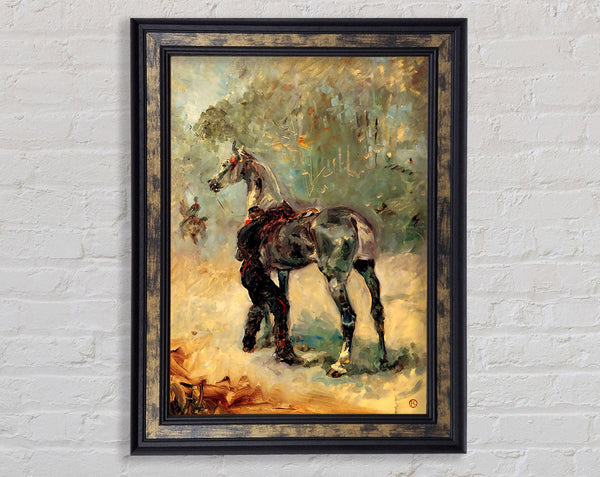 Toulouse Lautrec Artilleryman And His Horse Framed Print