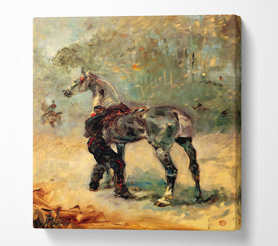  A Canvas Print of Toulouse Lautrec Artilleryman And His Horse Canvas Art