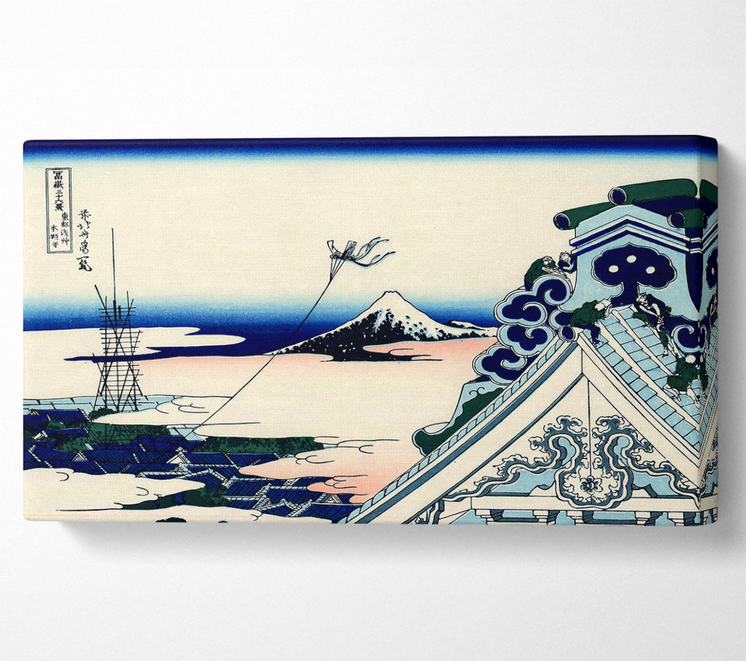  A Canvas Print of Hokusai Asakusa Honganji Temple Canvas Art
