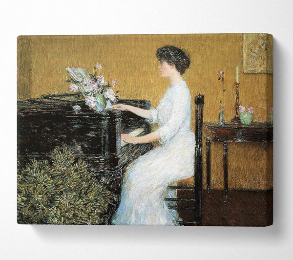  A Canvas Print of Hassam At The Piano Canvas Art