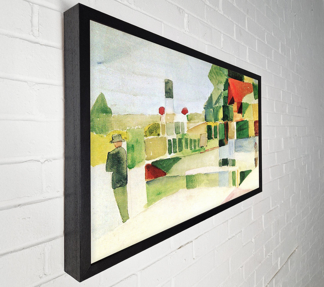  A Canvas Print of August Macke At The Ships Canvas Print