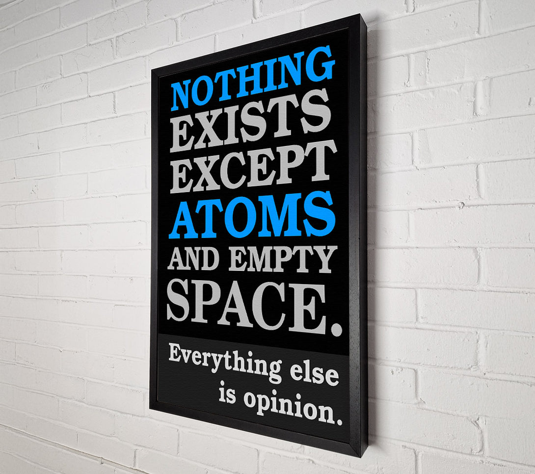  A Canvas Print of Motivational Quote Atomist Quote From Democritus Canvas Wall Art