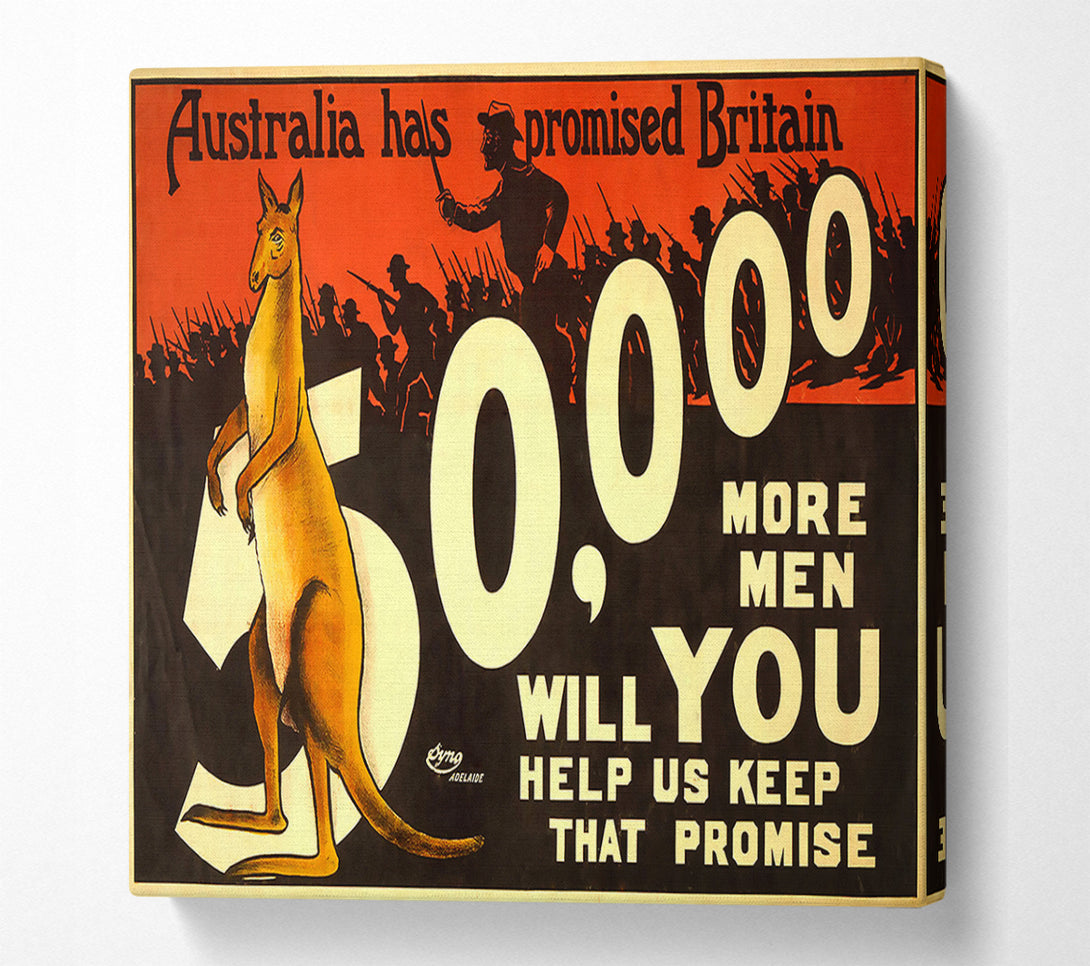  A Canvas Print of Australia Has Promised Britain Canvas Wall Art