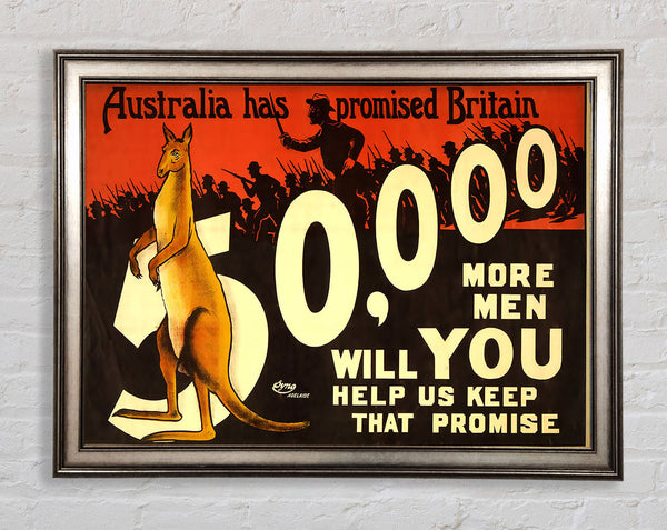 Australia Has Promised Britain Framed Print
