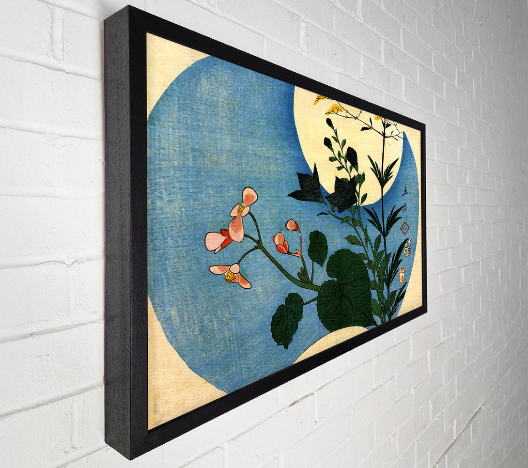  A Canvas Print of Hiroshige Autumn Flowers With Full Moon Canvas Print