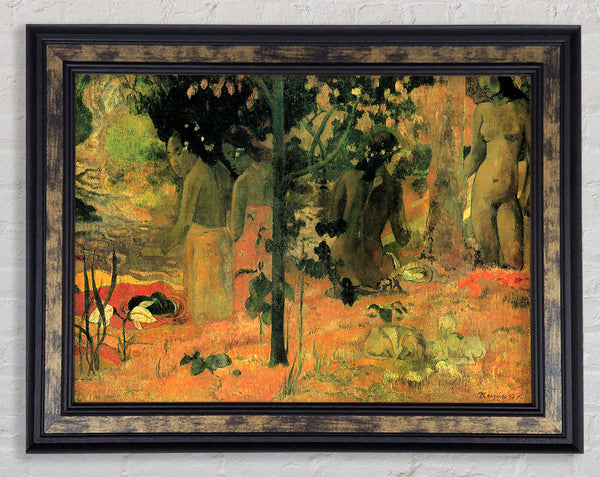 Gauguin Badende Framed Print