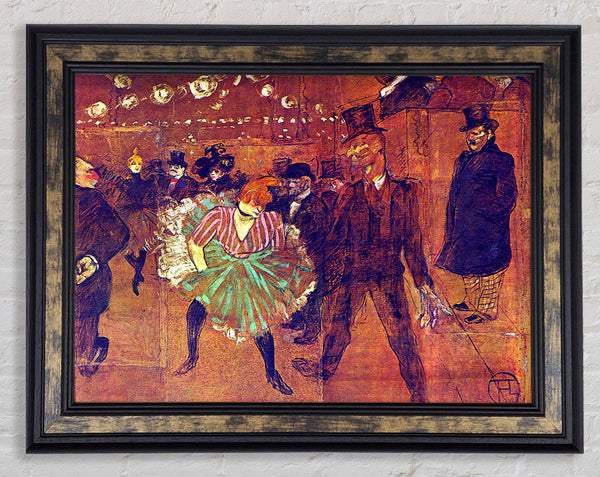 Toulouse Lautrec Ball At Moulin-Rouge Framed Print