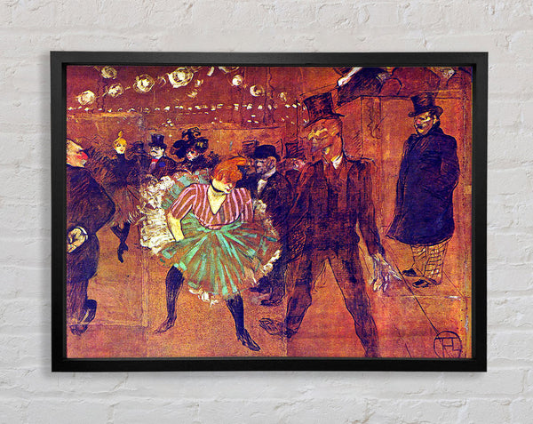 Toulouse Lautrec Ball At Moulin-Rouge Framed Print