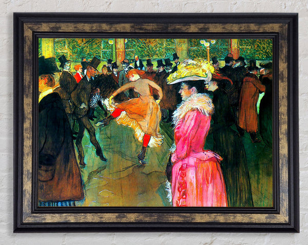 Toulouse Lautrec Ball In The Moulin Rouge Framed Print
