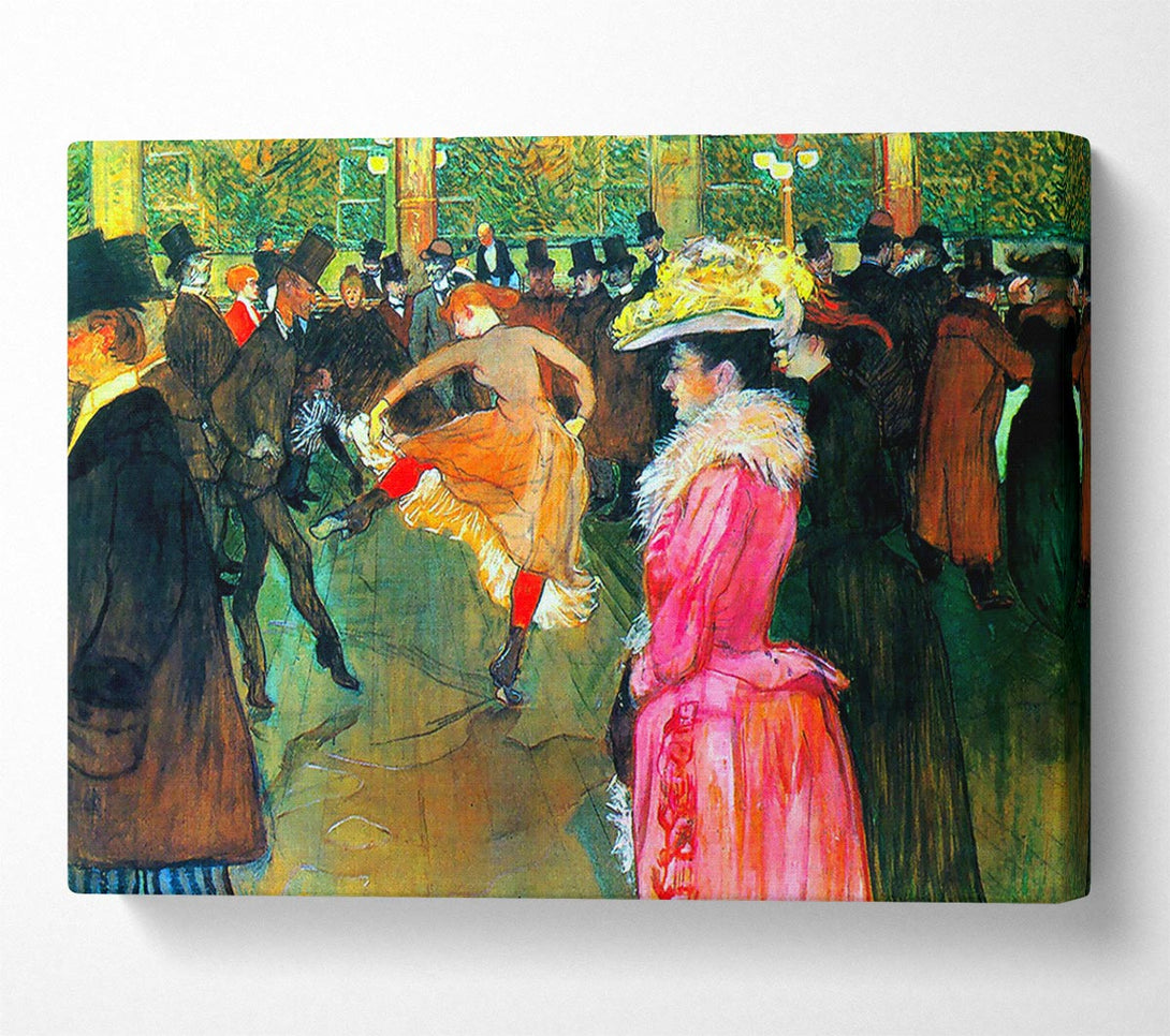  A Canvas Print of Toulouse Lautrec Ball In The Moulin Rouge Canvas Art