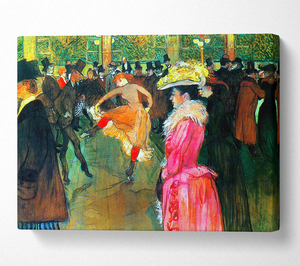  A Canvas Print of Toulouse Lautrec Ball In The Moulin Rouge Canvas Art