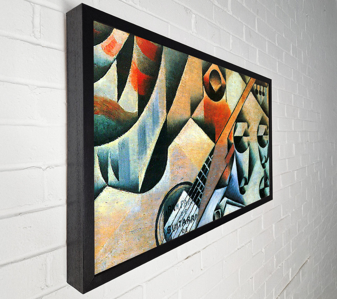  A Canvas Print of Juan Gris Banjo (Guitar) And Glasses Canvas Art