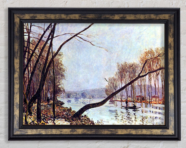 Sisley Bank Of The Seine In Autumn Framed Print