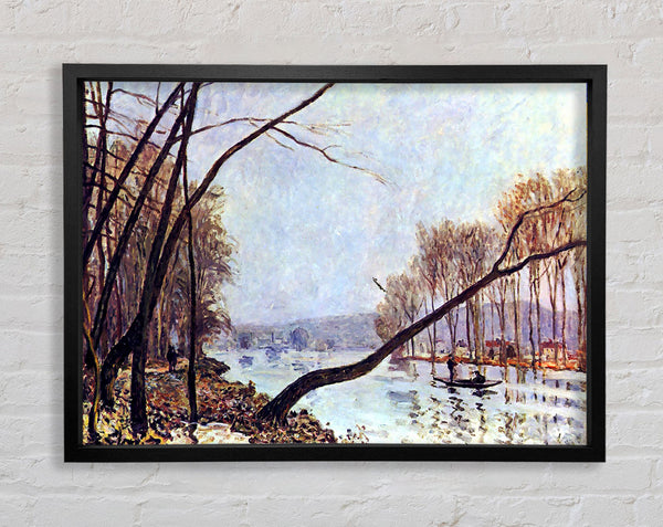 Sisley Bank Of The Seine In Autumn Framed Print