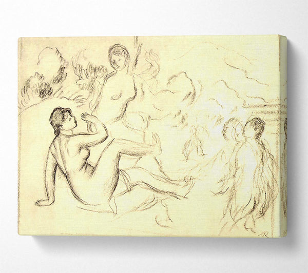 A Canvas Print of Renoir Bather 2 Canvas Wall Art