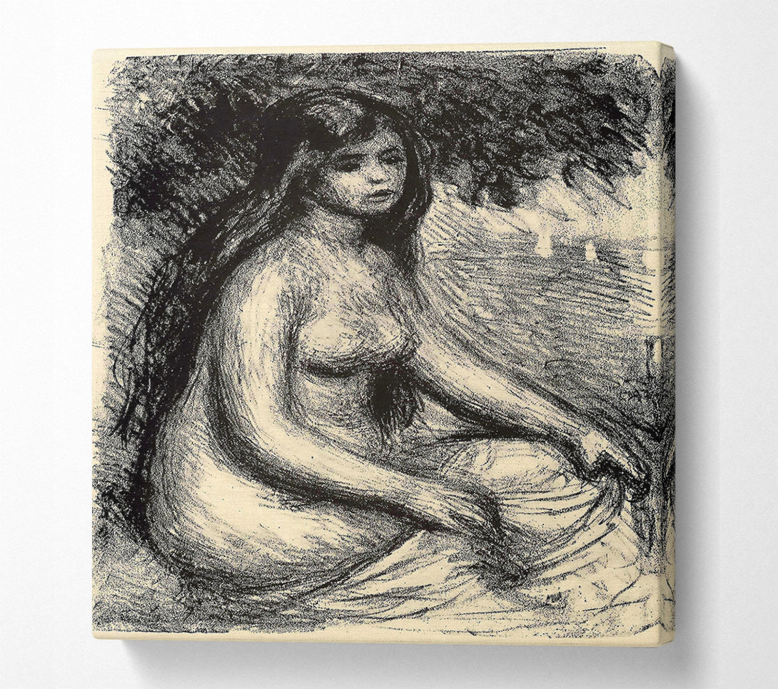  A Canvas Print of Renoir Bather 3 Canvas Wall Art