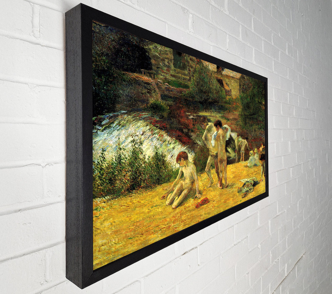  A Canvas Print of Gauguin Bathing In The Mill Of Bois D Amour Canvas Art