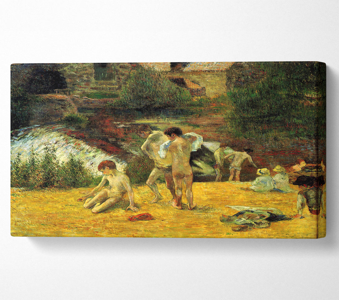 A Canvas Print of Gauguin Bathing In The Mill Of Bois D Amour Canvas Art