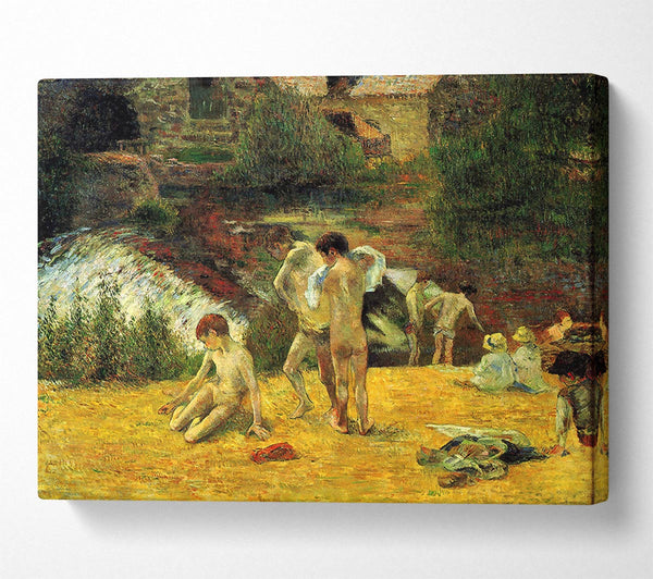  A Canvas Print of Gauguin Bathing In The Mill Of Bois D Amour Canvas Art
