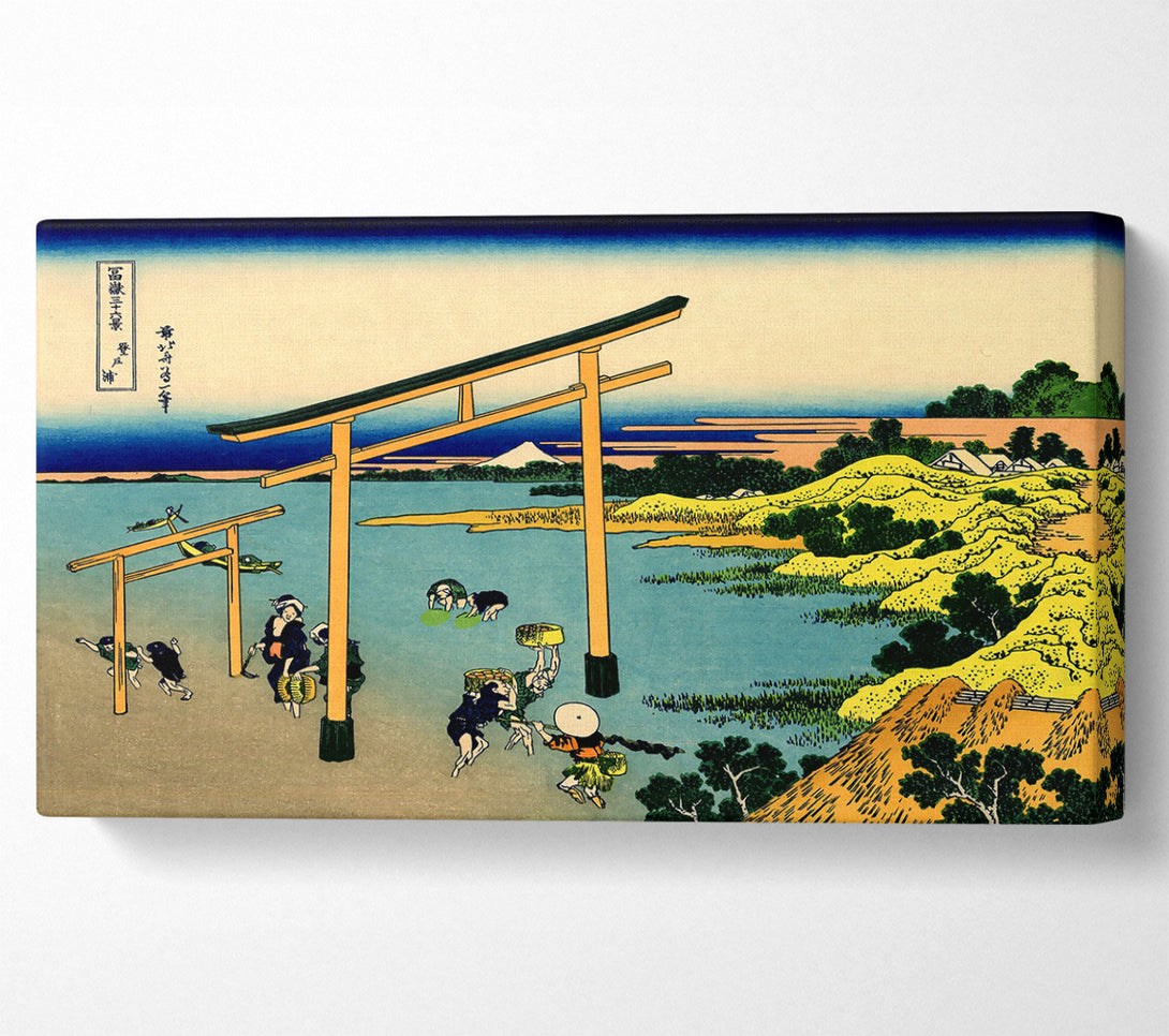  A Canvas Print of Hokusai Bay Of Noboto Canvas Print
