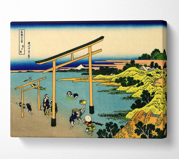  A Canvas Print of Hokusai Bay Of Noboto Canvas Print