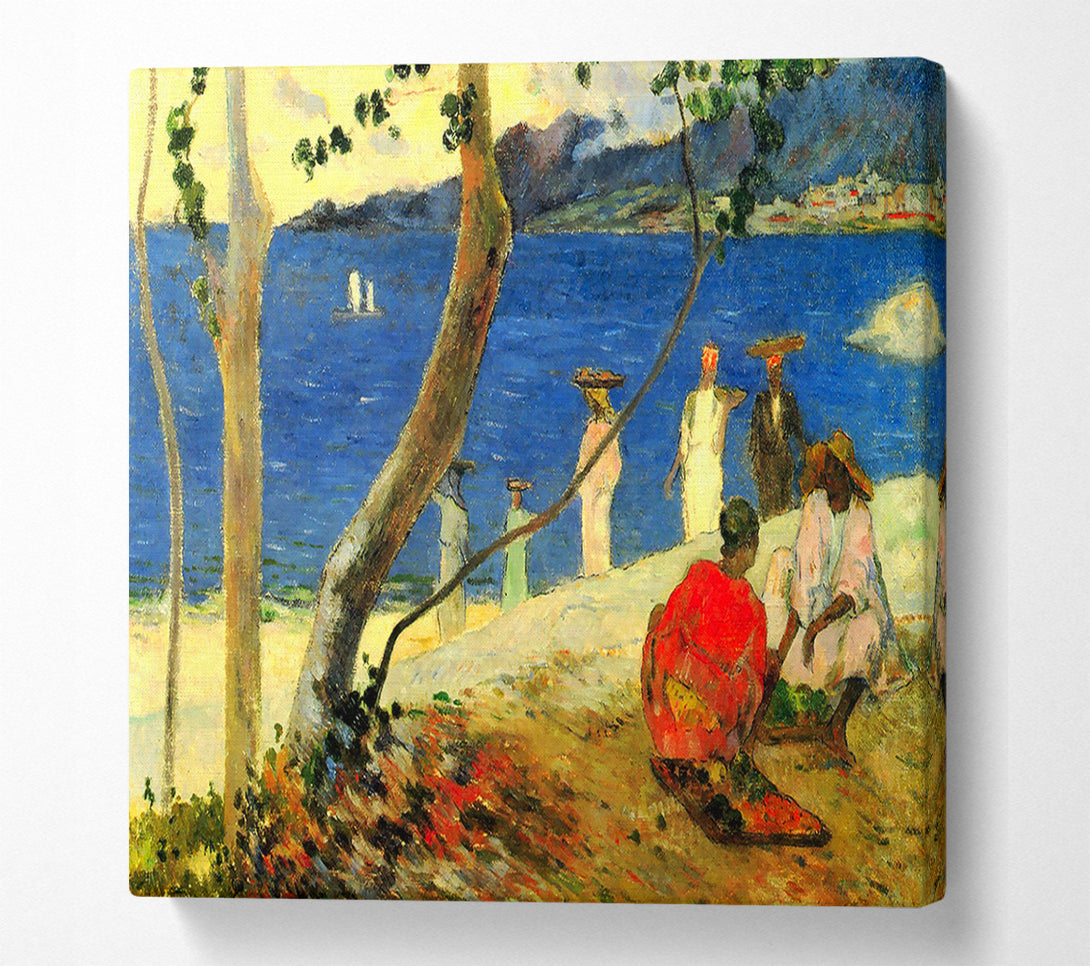  A Canvas Print of Gauguin Beach Scene Canvas Wall Art