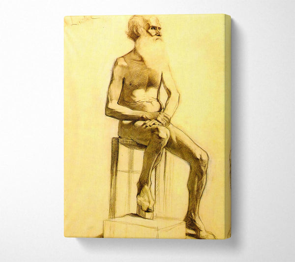 A Canvas Print of Toulouse Lautrec Bearded Man With Crossed Hands Canvas Print