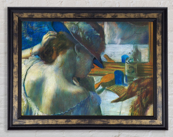 Degas Before The Mirror Framed Print