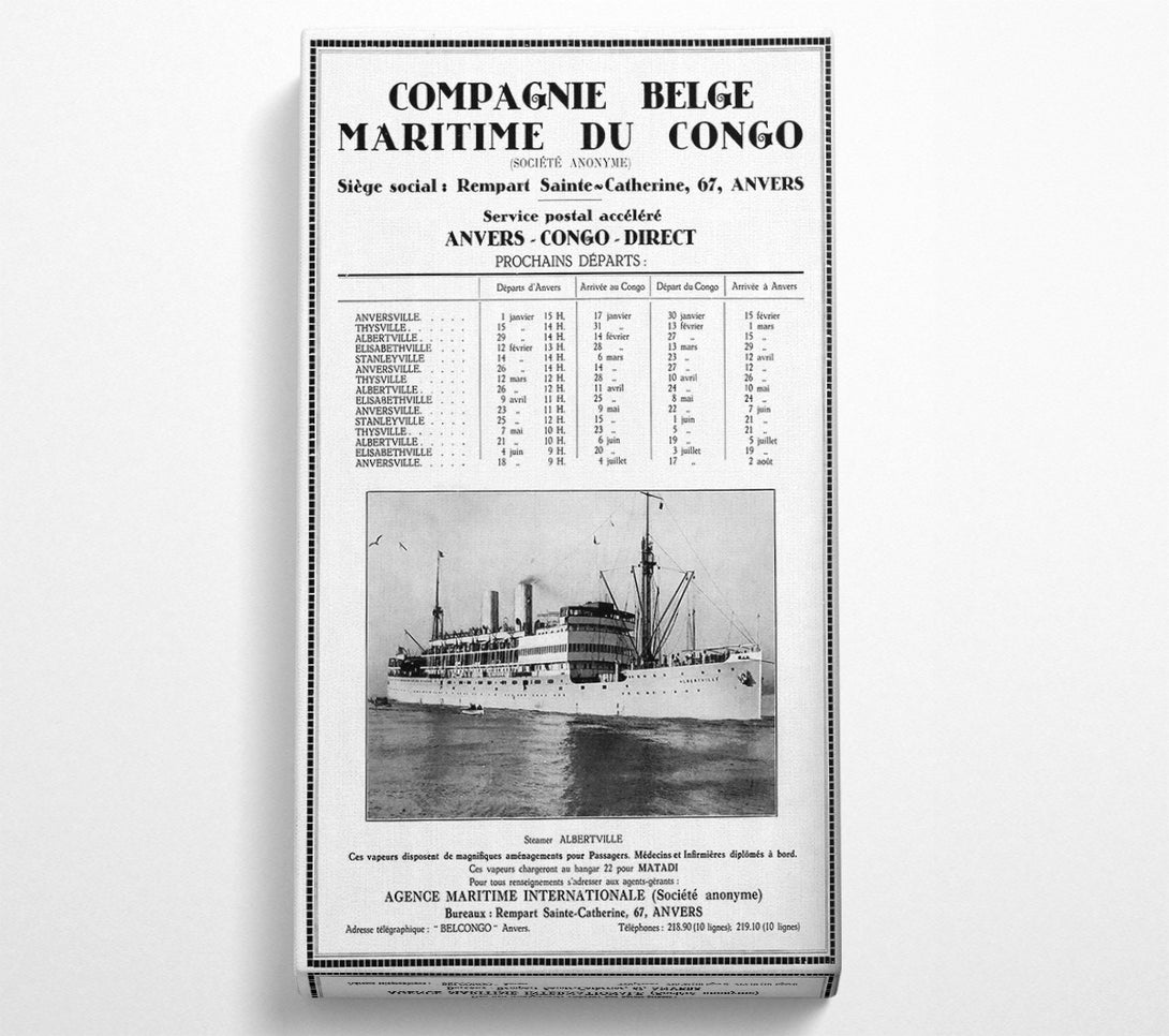  A Canvas Print of Belgian Congo Canvas Art