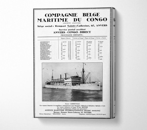  A Canvas Print of Belgian Congo Canvas Art