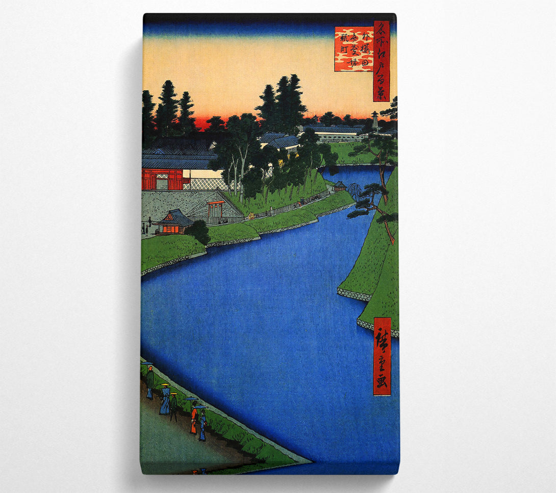  A Canvas Print of Hiroshige Benkei Moat Canvas Print