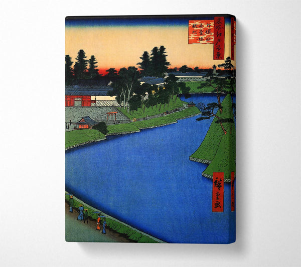  A Canvas Print of Hiroshige Benkei Moat Canvas Print