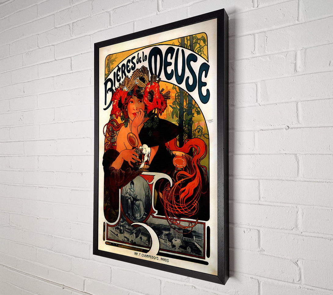  A Canvas Print of Alphonse Mucha Bieres De La Meuse Canvas Print
