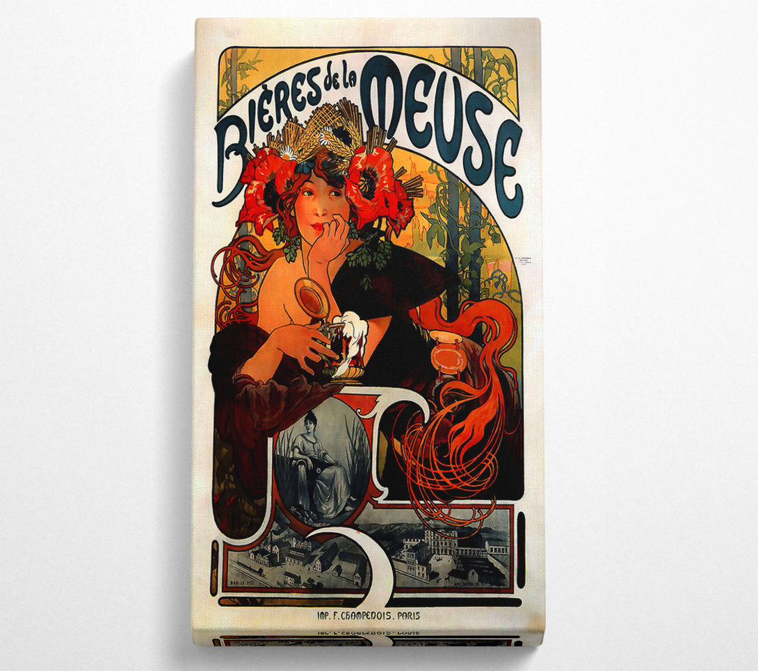  A Canvas Print of Alphonse Mucha Bieres De La Meuse Canvas Print