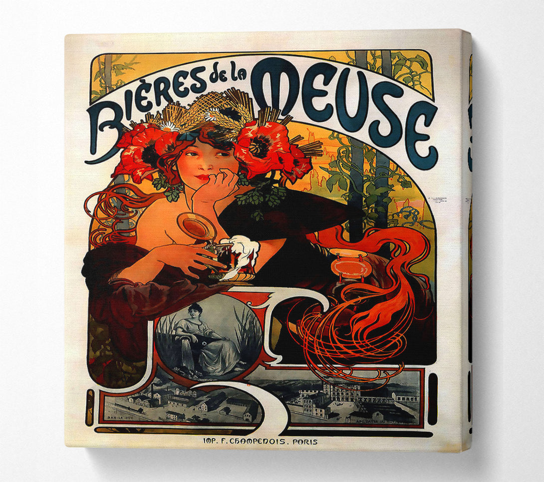  A Canvas Print of Alphonse Mucha Bieres De La Meuse Canvas Print