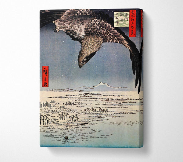  A Canvas Print of Hiroshige Bird In Flight Canvas Art