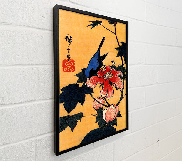 Hiroshige Bird On A Hibiscus Flower