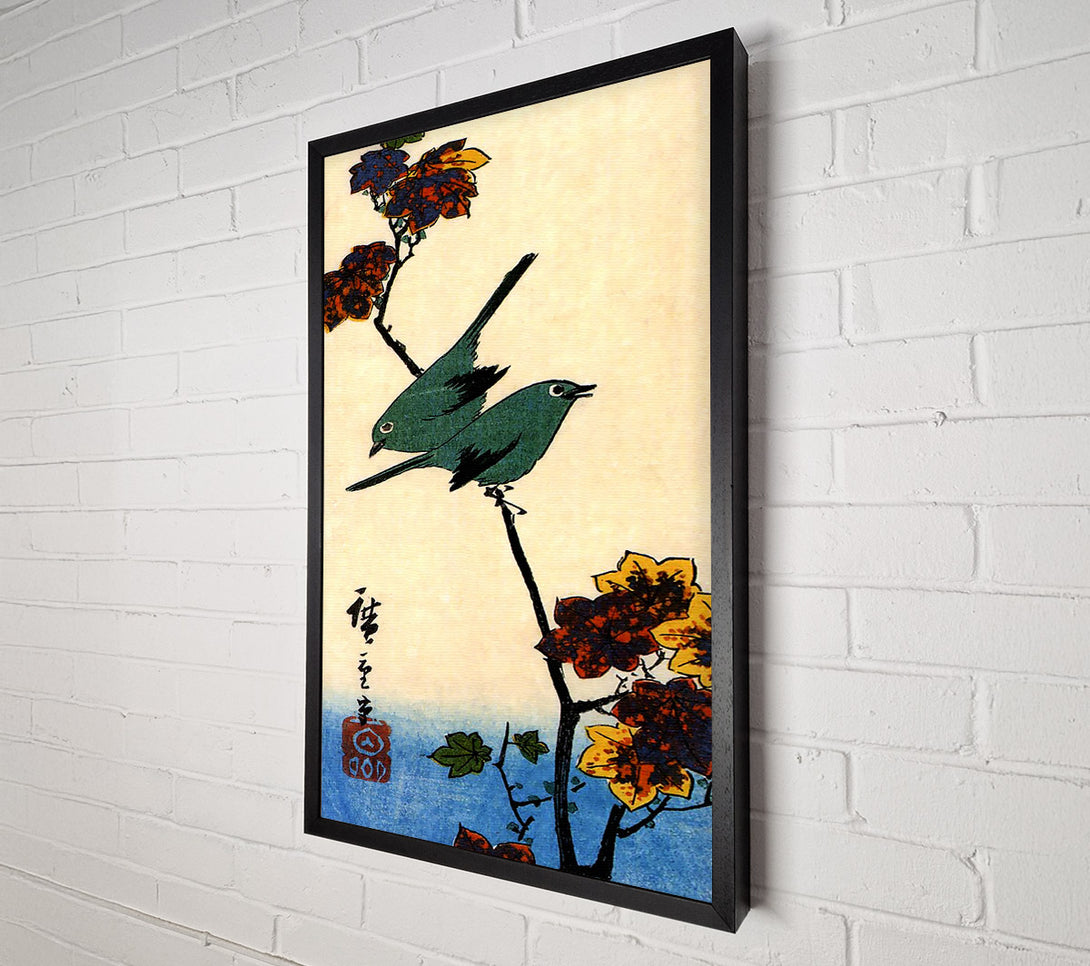  A Canvas Print of Hiroshige Birds On A Maple Branch Canvas Art