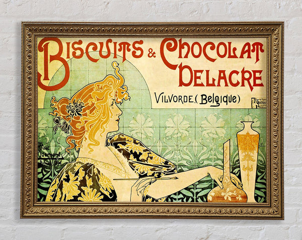 Biscuits And Chocolat Delacre Framed Print