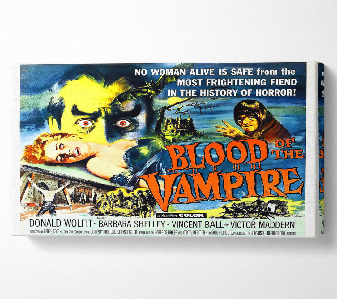  A Canvas Print of Blood Of The Vampire Poster 2 Canvas Print