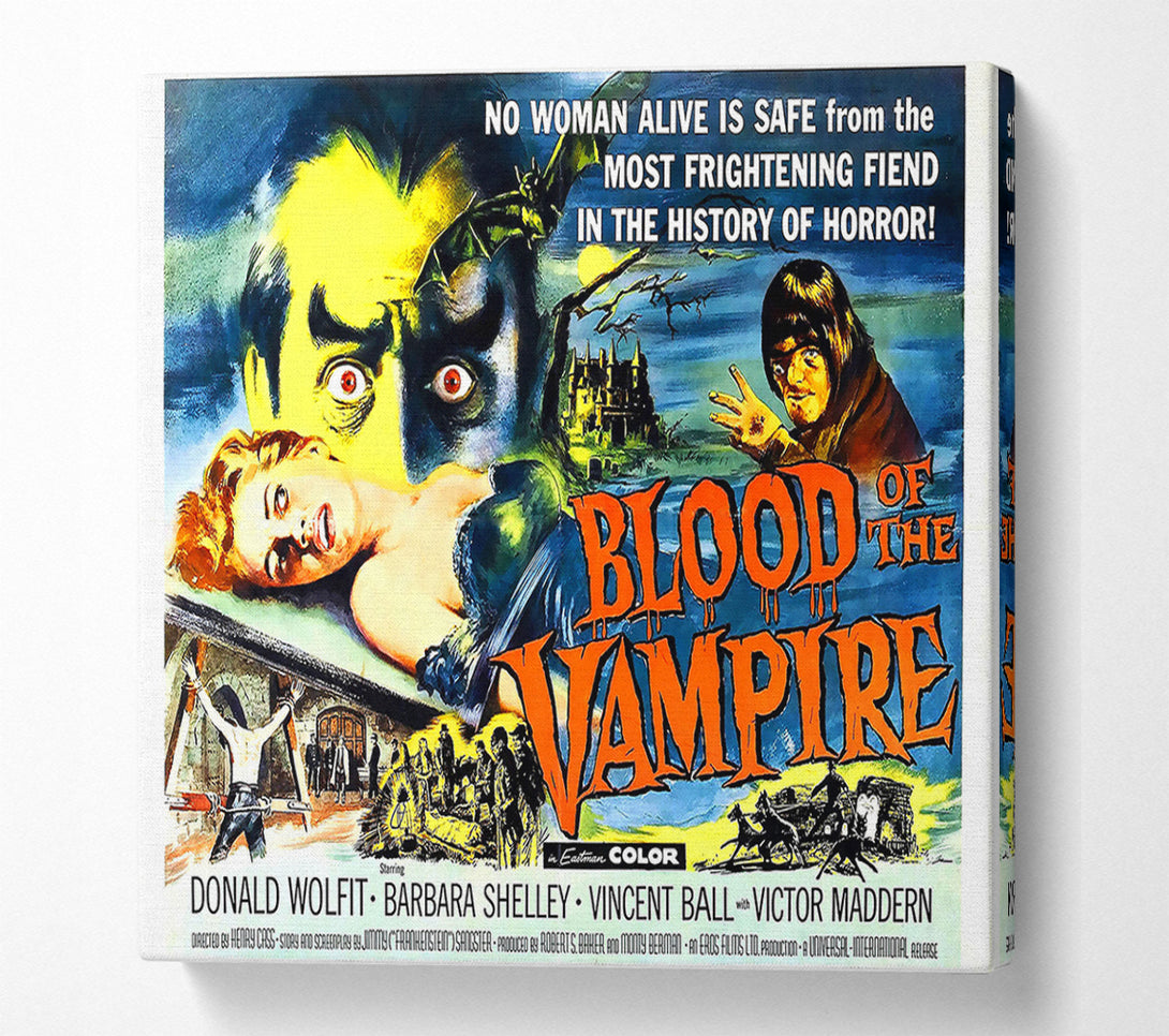  A Canvas Print of Blood Of The Vampire Poster 2 Canvas Print