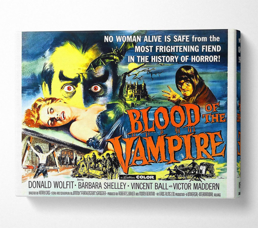  A Canvas Print of Blood Of The Vampire Poster 2 Canvas Print
