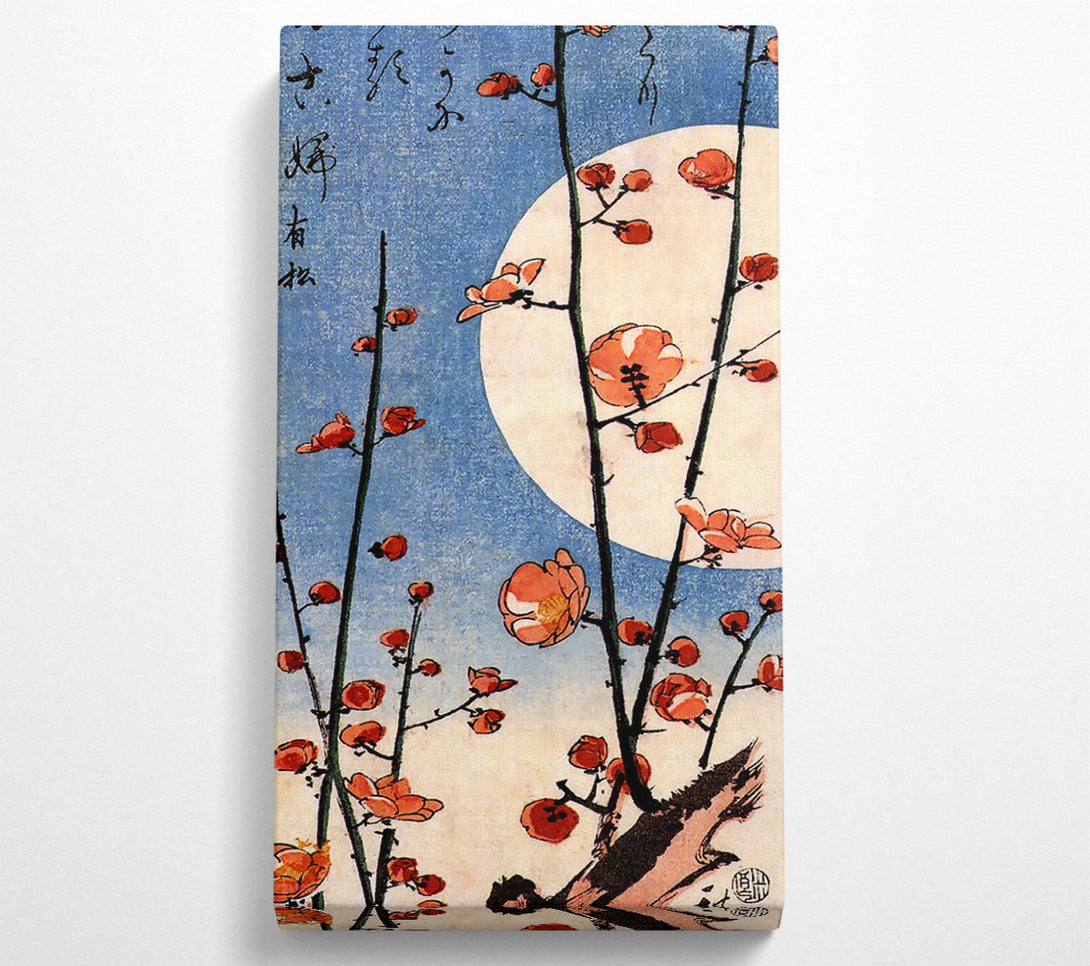  A Canvas Print of Hiroshige Blooming Plum Tree With Full Moon Canvas Print