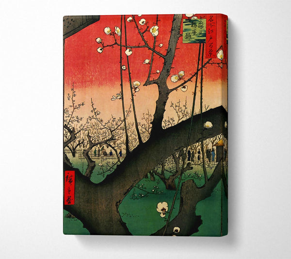  A Canvas Print of Hiroshige Blooming Trees Canvas Wall Art