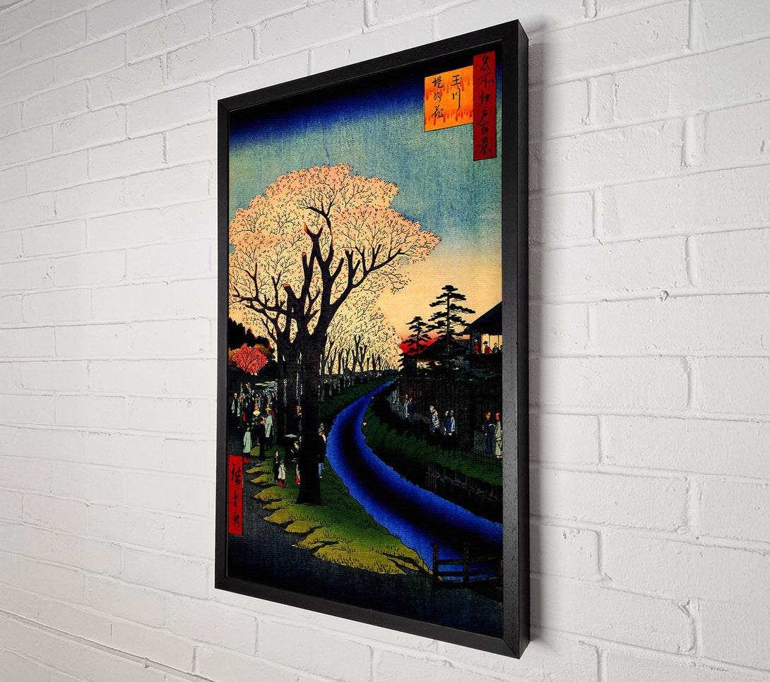  A Canvas Print of Hiroshige Blossoms On The Tama River Canvas Art