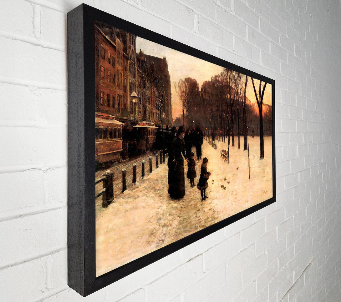  A Canvas Print of Hassam Boston In Everyday Twilight Canvas Print