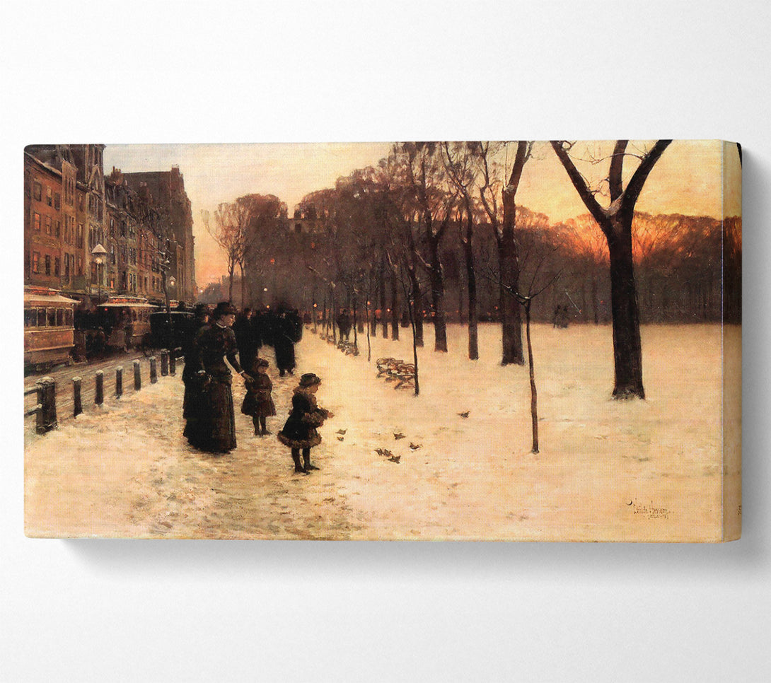  A Canvas Print of Hassam Boston In Everyday Twilight Canvas Print