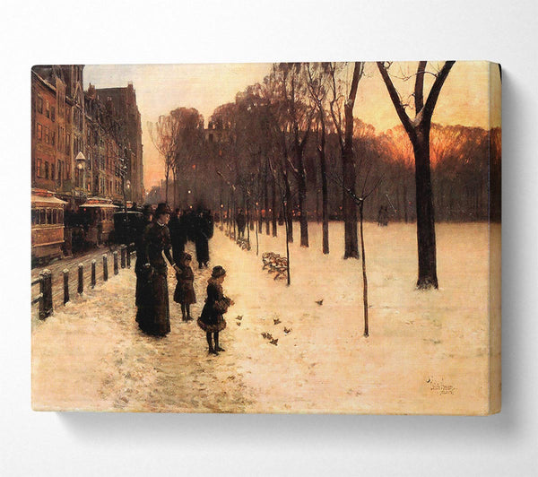  A Canvas Print of Hassam Boston In Everyday Twilight Canvas Print