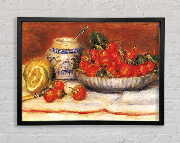 Renoir Bowl Of Strawberries Framed Print