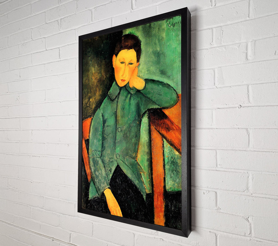  A Canvas Print of Modigliani Boy In A Blue Jacket Canvas Print